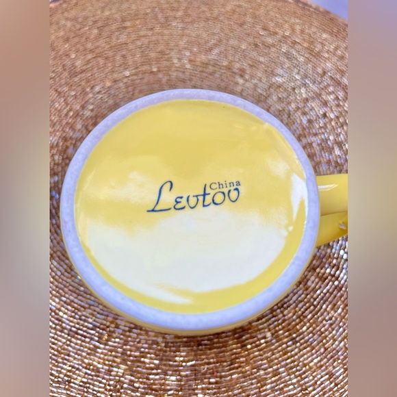 Vintage Levtov Face Mug Yellow Rare Viva La Mamma - Picture 7 of 8